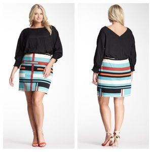 Jessica Simpson Dolman Sleeve Twofer Striped Dress